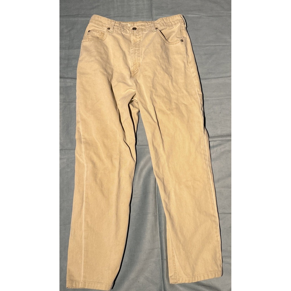 Banana Republic Safari & Travel Vintage Khaki Jeans Made in USA Tan Size 14